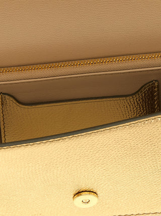 Gold Calfskin Crossbody Bag