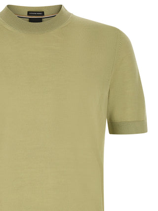 Bicolor Virgin Wool T-Shirt