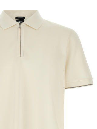 Beige Cotton Polo Shirt