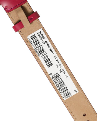 Red Calfskin Leather Gold Buckle Belt Strap Bracelet