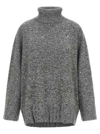 Gray Polyester Cardigan