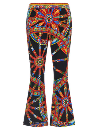 Multicolor Silk Flared Pants