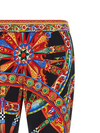Multicolor Silk Flared Pants