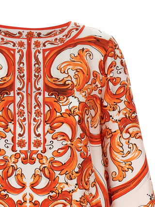 Orange Silk Short Dress