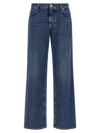 Blue Cotton Relaxed Fit Jeans