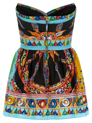 Multicolor Cotton Short Dress