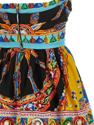Multicolor Cotton Short Dress