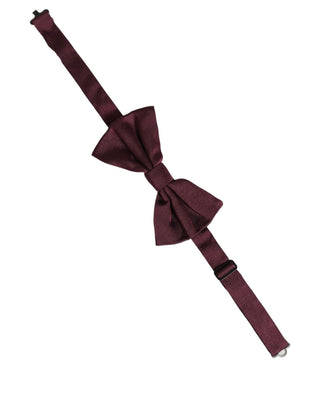 Men Maroon 100% Silk Adjustable Neck Papillon Bow Tie