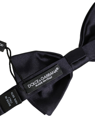 Men Black 100% Silk Adjustable Neck Papillon Bow Tie
