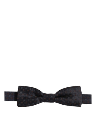 Dark Blue Diamond Pattern Adjustable Neck Papillon Bow Tie