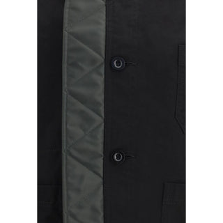 Black Nylon Bomber
