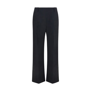 Black Polyester Casual Pants