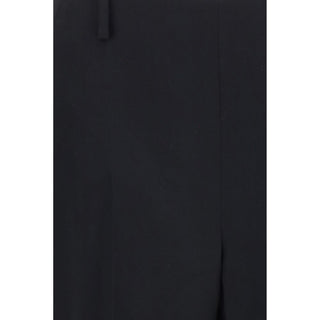 Black Polyester Casual Pants