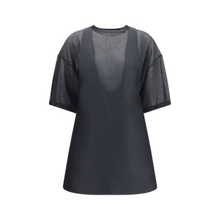 Black Wool Oves Aries Casual Dress