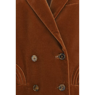 Brown Cotton Blazer