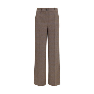 Brown Wool Oves Aries Casual Pants