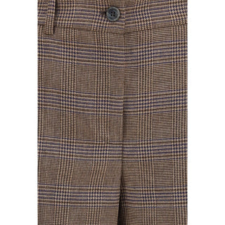 Brown Wool Oves Aries Casual Pants