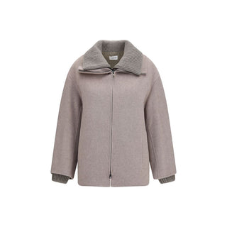 Beige Wool Oves Aries Full-Length Jacket