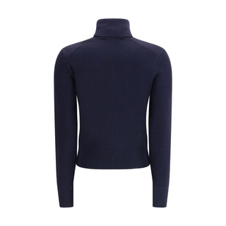 Blue Merino Wool Turtleneck