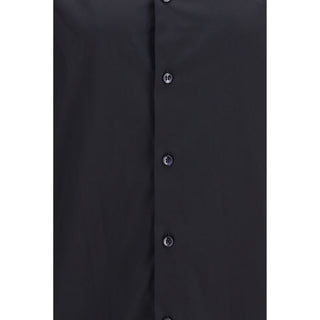 Black Cotton Dress Shirt