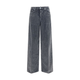 Gray Cotton Jeans Denim