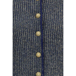 Blue Polyamide Cardigan