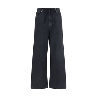 Black Cotton Relaxed Fit Jeans