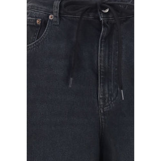 Black Cotton Relaxed Fit Jeans