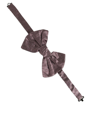 Men Maroon 100% Silk Adjustable Neck Papillon Bow Tie