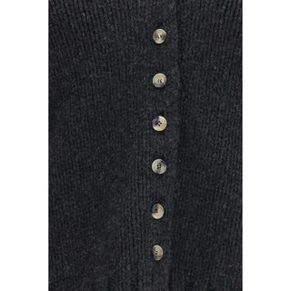Gray Cashmere Cardigan