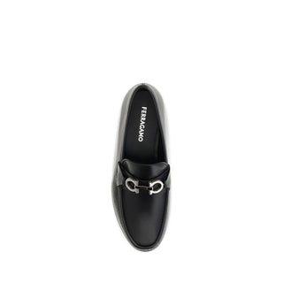 Black Calf Leather Bos Taurus Slip-On Loafers