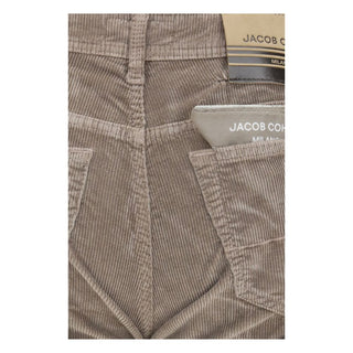 Brown Cotton Casual Pants