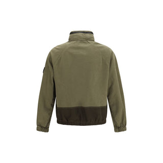 Bicolor Cotton Full-Length Jacket