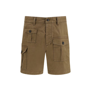 Brown Cotton Bermuda Shorts