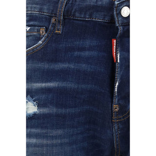 Blue Cotton Bermuda Shorts