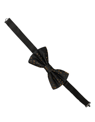 Dark Gray Speckle Pattern Adjustable Neck Papillon Bow Tie