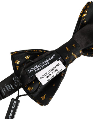 Dark Gray Speckle Pattern Adjustable Neck Papillon Bow Tie