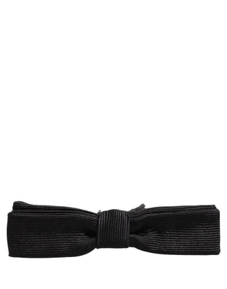 Men Black 100% SIlk Adjustable Neck Papillon Bow Tie