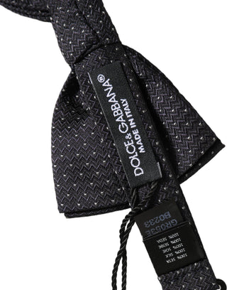 Dark Blue White Polka Dot Adjustable Neck Papillon Bow Tie