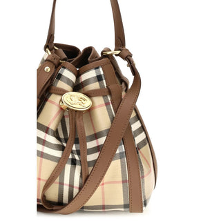 Beige Calf Leather Bos Taurus Backet Bag