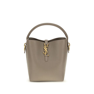 Beige Calf Leather Bos Taurus Backet Bag
