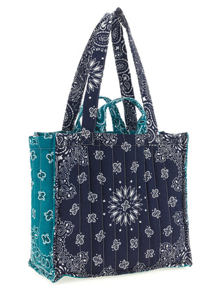 Blue Cotton Tote Bag