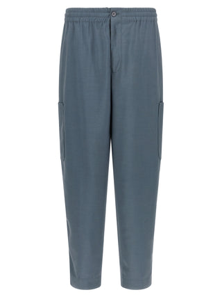Gray Wool Cargo Pants