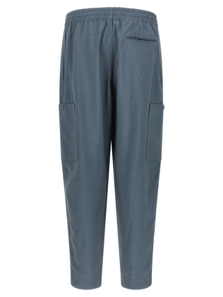 Gray Wool Cargo Pants