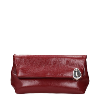 Red Leather Clutch Bag
