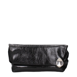 Black Leather Clutch Bag
