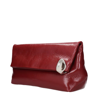 Red Leather Clutch Bag