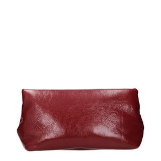 Red Leather Clutch Bag