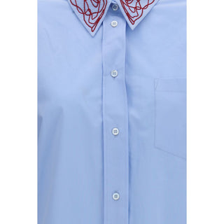 Blue Cotton Dress Shirt