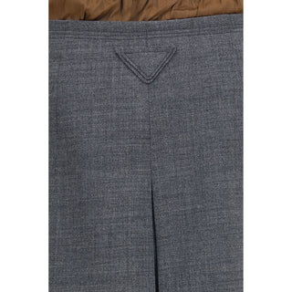 Gray Wool Oves Aries Midi Skirt